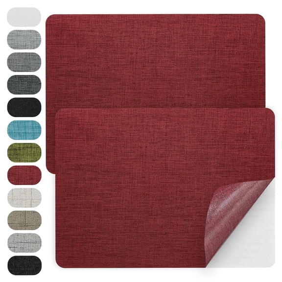 TELOLY 2 Pcs 8 X11 Inch Linen Repair Patches,Self-Adhesive Fabric Patch for Sofas,Couch,Furniture,Tote Bags,Car Seats Patch(Burgundy)