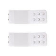 thumbnail image 1 of TELOLY 2 Pcs Bra Extender,3.8" Three-Row and Two-Button Bra Strap Extender,Rust-Resistant Stainless Steel Clasps Bra Band Extension Strap,White, 1 of 2