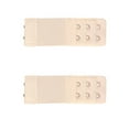 thumbnail image 1 of TELOLY 2 Pcs Bra Extender,3.8" Three-Row and Two-Button Bra Strap Extender,Rust-Resistant Stainless Steel Clasps Bra Band Extension Strap,Beige, 1 of 2