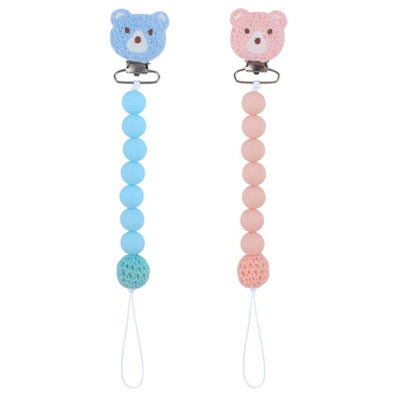 XIRQI 2 Pcs Pacifier Clip Cartoon Design Mam Pacifier Clip Lightweight Design