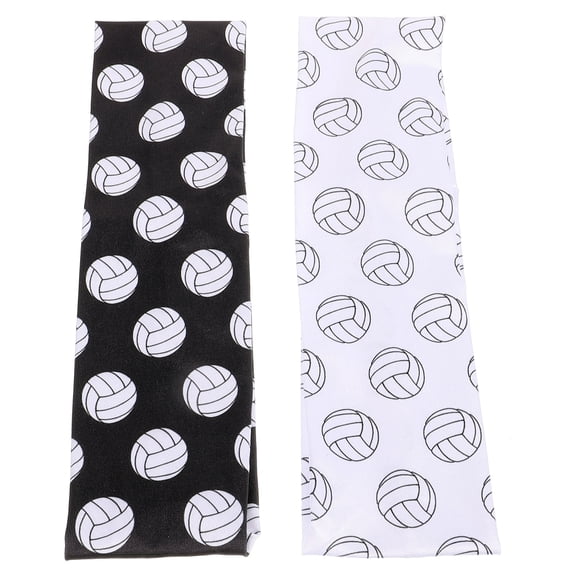 TELOLY 2 Pcs Volleyball Headbands for Men and Women,Breathable Silk Sports Hair Accessories,Sweat Absorbing Baseball Headband