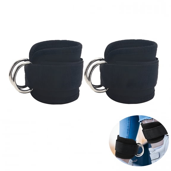 TELOLY 2 Pcs Wrist Cuffs Lifting Straps with D Rings for Cable Machine, Adjustable Gym Weightlifting Straps