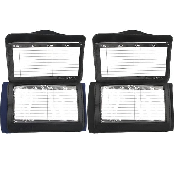 TELOLY 2 Pcs Wristband Flag Football Playbook Quarterback Sleeve Baseballs Wristbands Youth Playing Cards Multifunction Polyester