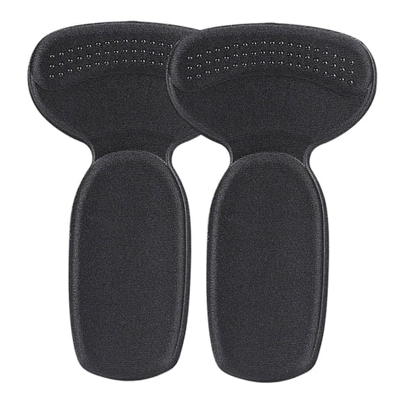 TELOLY 2 in 1 Heel Cushion Pads Heel Cushion Inserts Feet Pad,Nonslip Lightweight Soft Black Color T