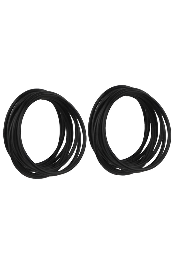 20 Piece Black Rubber Jelly Bracelet Stretchable Bracelets Bands for Theme Events