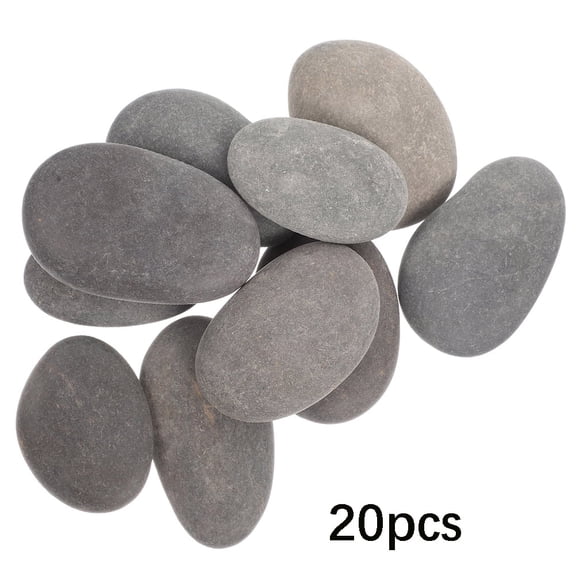 TELOLY 20 Pieces Natural River Rocks for Painting&Crafts,Smooth Pebbles with Easy to Paint for Art Rocks to Paint Projects