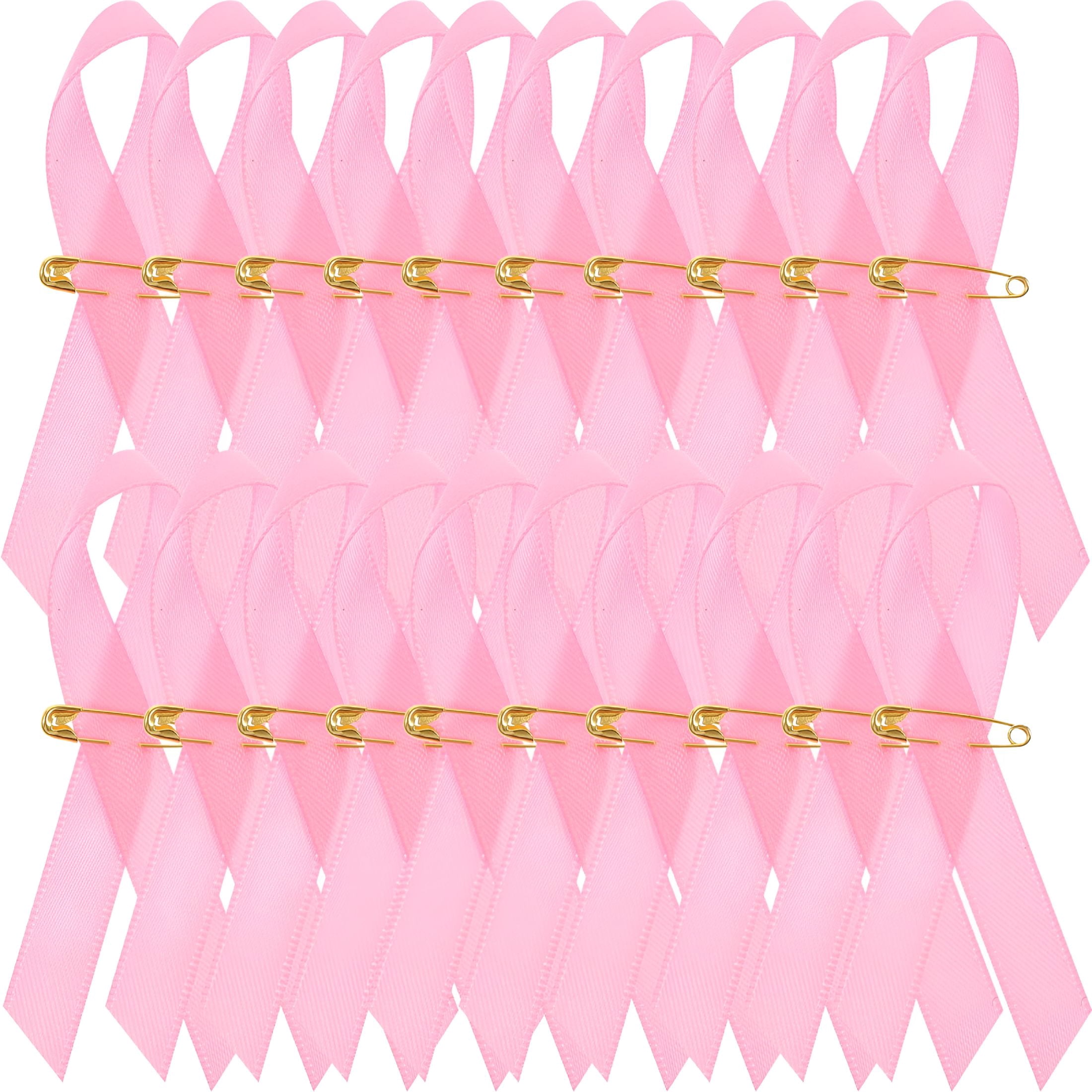 TELOLY 200Pcs Fundraising Ribbons with Pin Breast Cancer Ribbons Breast ...
