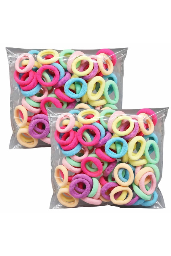 200Pcs Hair Ties Korean Version Toddler Hair Ties Color Scrunchies,Candy Color