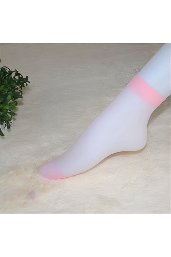 2026 New 10 Pairs Women Nylon Elastic Short Ankle Sheer Stockings Silk Short Socks, for Everyday Wear, Office Attire, Casual Outfits, Summer Shoes, Indoor Comfort, Stylish Accessories