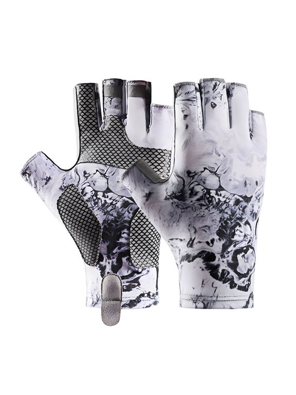 2026 New 1Pair Breathable Fishing Gloves Upf50+ Sun Gloves Uv Fingerless Gloves for Men Women Outdoor Canoeing Hunting for Fishing, Hiking, Boating, Outdoor Activities, Sun Protection.