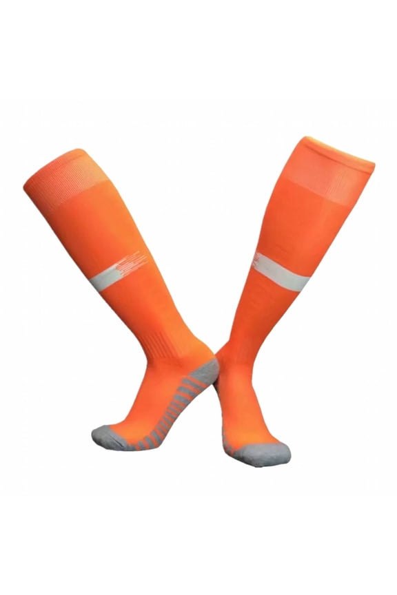 2026 New 1Pairs Boot Socks Comfortable Fit Men'S Socks Non Slip Design Long Socks for Work Construction Hiking Walking Daily One Size Orange