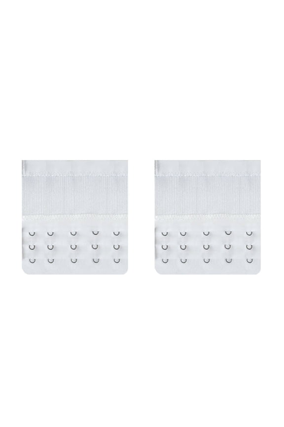 2026 New 2 Pcs Bra Extender,3.8" Five-Row and Three-Fasteners Bra Extender Value Pack,Environmental Friendly Dyeing Process Bra Back Extender,White