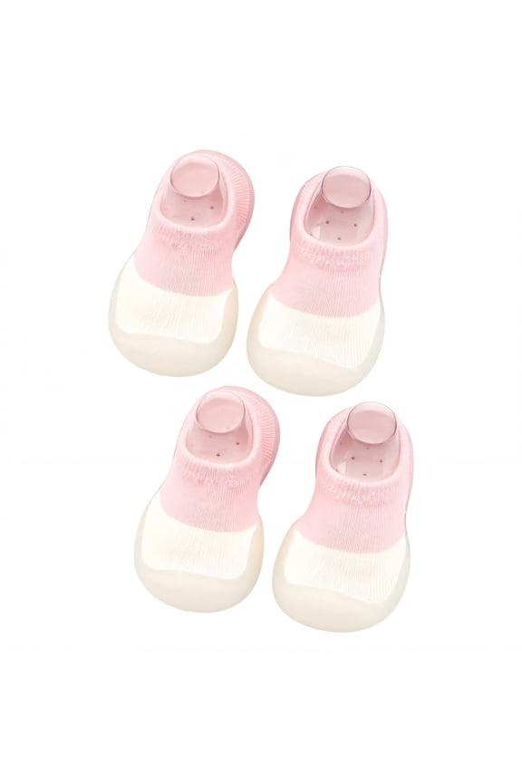 2026 New 2Pairs Sock Shoes Toddler,11.5Cm Sock Shoes for Baby Boy,Knitted Fabric Sock Shoes for Baby Girl,Contrasting Colors2