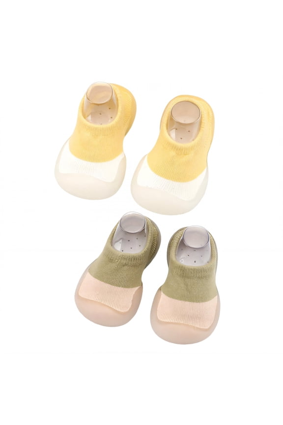 2026 New 2Pairs Sock Shoes Toddler 15.5Cm Sock Shoes for Baby Boy Floor Sock Shoes Sock Shoes for Baby Girl for Home Play Learning Combination4