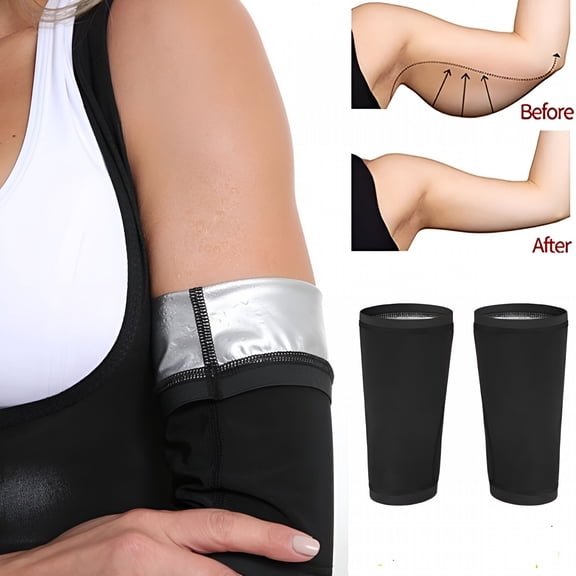TELOLY 2026 New 2Pcs/Set Sauna Arm Trimmer Women Sports Sweat Bands Sauna Sleeves Wraps for Women Lose Arm
