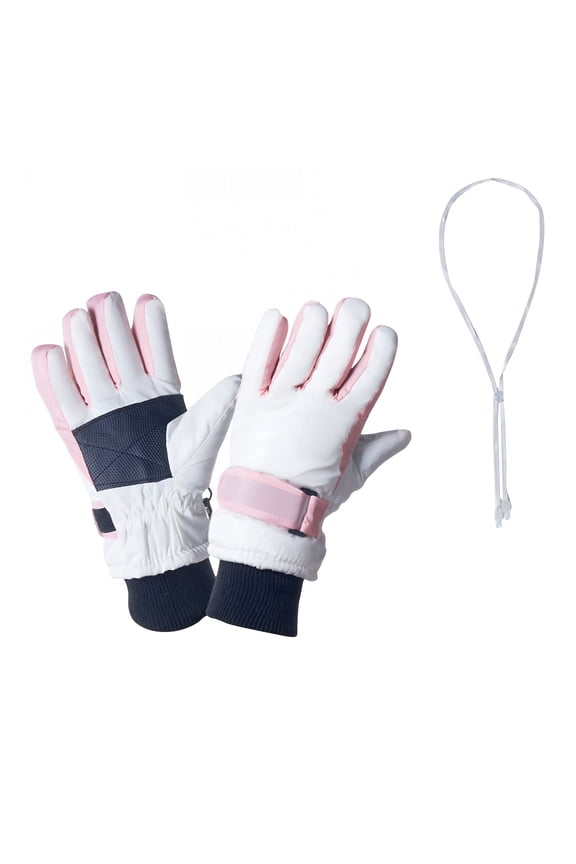 2026 New 3-15 Years Kids Warm Gloves Winter Waterproof Snow Gloves for Outdoor Sports, Toddler Bulky Ski Gloves for Boys Girls for Skiing,Snowboarding,Sledding,Ice Skating,White 5 Years