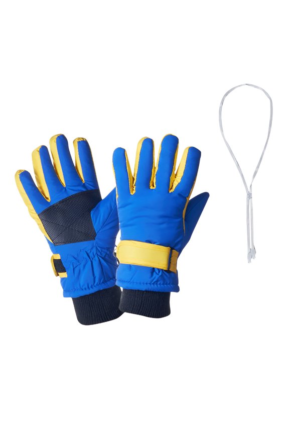 2026 New 3-15 Years Kids Warm Gloves Winter Waterproof Snow Gloves for Outdoor Sports, Toddler Bulky Ski Gloves for Boys Girls Blue 5 Years