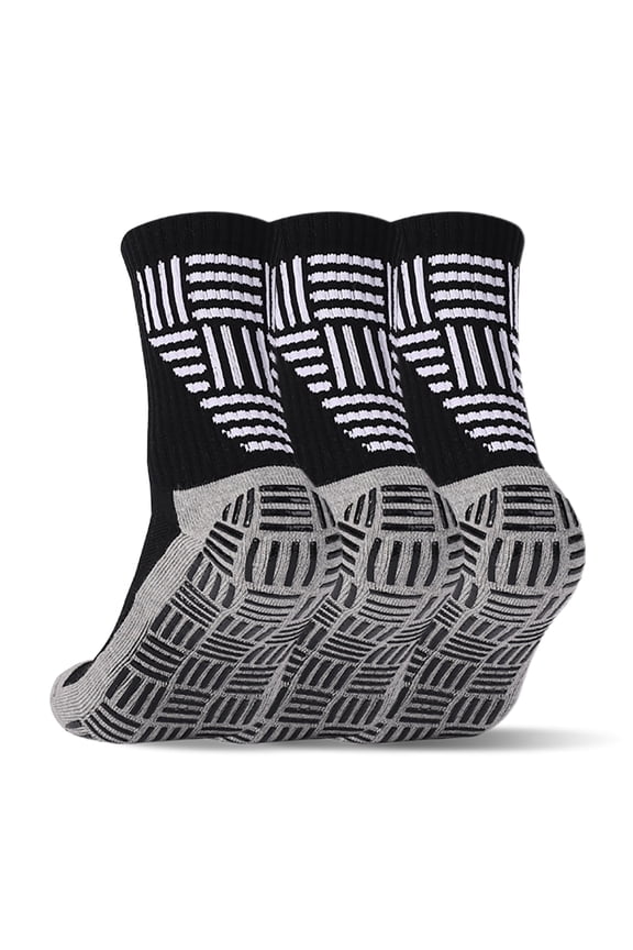 2026 New 3 Pairs Grip Soccer Socks Thicken Football Socks Calf Socks Non Slip for Baseball Softball Football Running Socks Men Soccer Socks Men