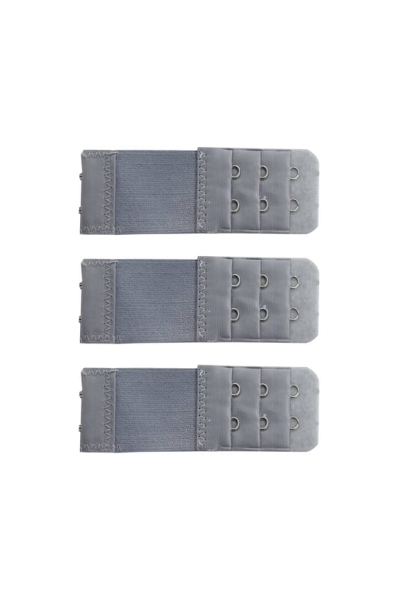 2026 New 3 Pcs Bra Extender,3.8" Elastic Stretch and Adjustable with 3 Rows of Fasteners Women'S Bra Extenders,Fade-Resistant Finish Bra Extender Value Pack,Gray