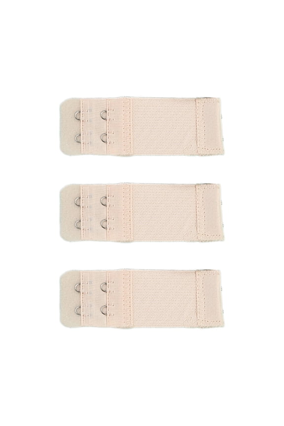 2026 New 3 Pcs Bra Extender,Adjustable Back and Elastic Stretch Bra Strap Extender,Premium Stainless Steel Fasteners Bra Band Extension Strap,Beige