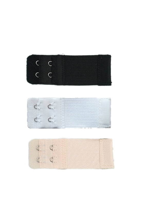2026 New 3 Pcs Bra Extender Adjustable Back and Elastic Stretch Bra Strap Extender Premium Stainless Steel Fasteners Bra Band Extension Strap for Daily Wear Exercise Multicolor