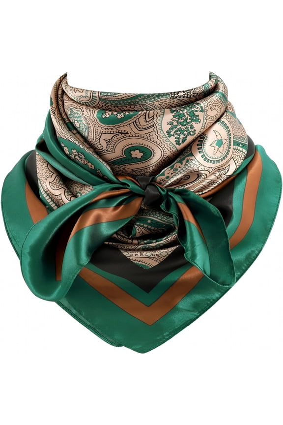 2026 New 35 Inch Wild Rag Cowboy Scarves for Men,Large Rancher Neckerchief Silk Feel,Oversize Western Bandana for Ranch,Rodeo,Casual