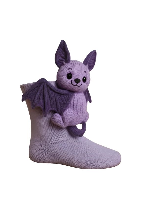 2026 New 3D Knit Animal Socks, Funny Animal Socks Hand Crocheted, Winter Cotton Crew Socks for Home, Lounge, Sleep, Casual, Gifts for Girls & Women, Christmas Ready