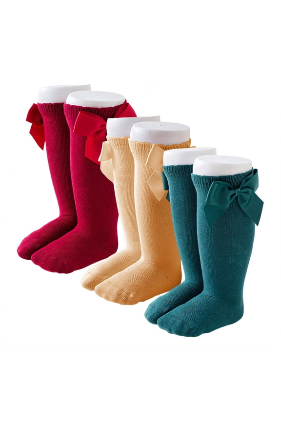 2026 New 3Pairs Baby Girl Socks 3 Months to 12 Months Dress Socks Cotton Girls Socks Combination1 for Daily Wear Special Occasions Baby Showers Casual Outings Photo Shoots
