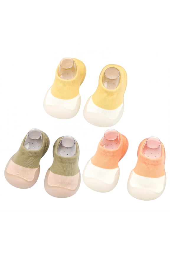 2026 New 3Pairs Sock Shoes Toddler 11.5Cm Sock Shoes for Baby Boy Knitted Fabric Sock Shoes for Baby Girl Combination2 for Indoor Play Casual Outings Soft Walking Everyday Wear.
