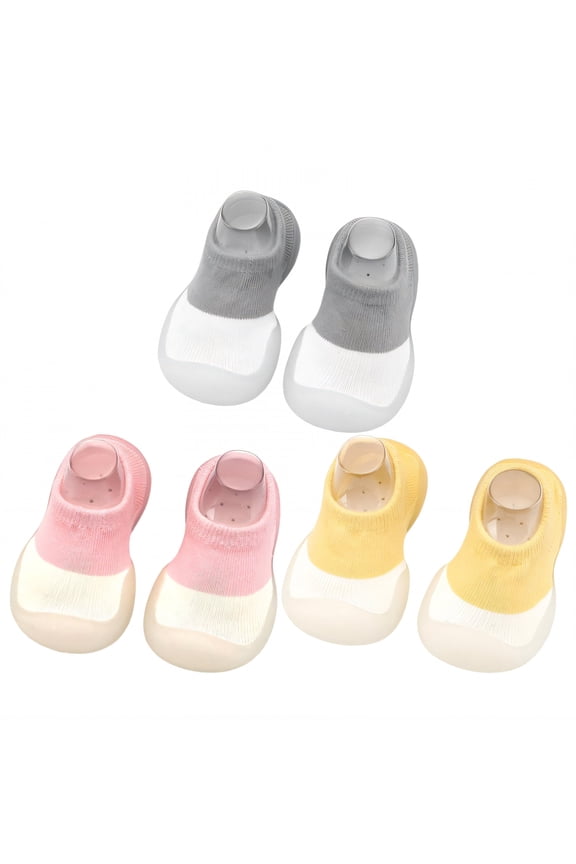 2026 New 3Pairs Sock Shoes Toddler 12.5Cm Sock Shoes for Baby Boy Breathable Sock Shoes for Baby Girl Combination3 for Indoor Play Walking Early Development Casual Outings Summer Activities