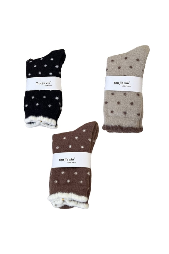 2026 New 3Pairs Socks Trendy Fuzzy Socks for Casual Wear Warm Long Socks for Outdoor Fun for Hiking Travel Active Wear Weekend Outings.