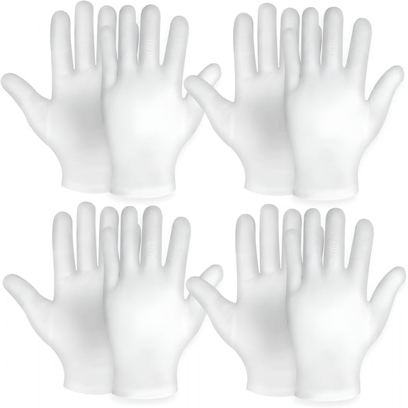 TELOLY 2026 New 4 Pairs Moisturizing Gloves, White Cotton Gloves for Overnight Bedtime, Heal Eczema, Sleeping Lotion Hand Spa Treatment for Sleep,Relaxation,Hand Care,Moisturizing