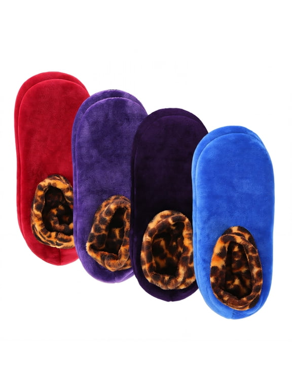 2026 New 4Pairs Slipper Socks for Women 1 2 Years Old Slipper Socks Lamb Wool Lining Fuzzy Socks Style2 10 12Cm for Toddlers Indoor Play Keeping Little Feet Warm Cozy Naps