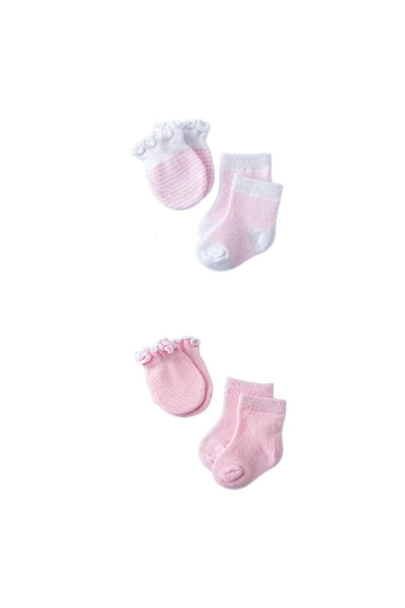 2026 New 4Pcs Kids Socks Anti Scratch Design Girls Socks Complete Protection Set Cute Socks for Little Ones Pink for Daily Wear Playtime Preschool Outdoor Activities.