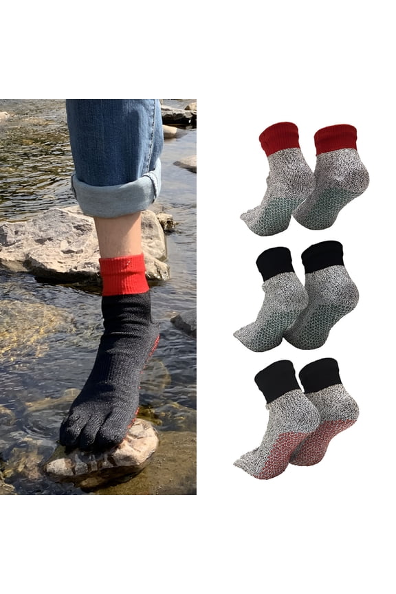 2026 New 5 Level Hppe Anti-Cut Anti-Puncture Socks Protection 5-Toe Socks for Outdoor Beach Hiking for Work, Travel, Sports, Gardening