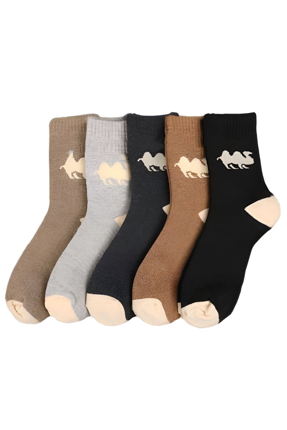 2026 New 5 Pairs Alpaca Socks Men Women Wool Socks Warm Winter Socks for Casual,Hiking,Home