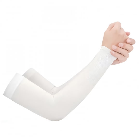 TELOLY 2026 New Arm Protectors for Thin Skin and Bruising, Sleeves to Cover Arms for Men & Women Uv Protection Upf 50 Cooling Sports Sleeve for Sports Football Baseball, White