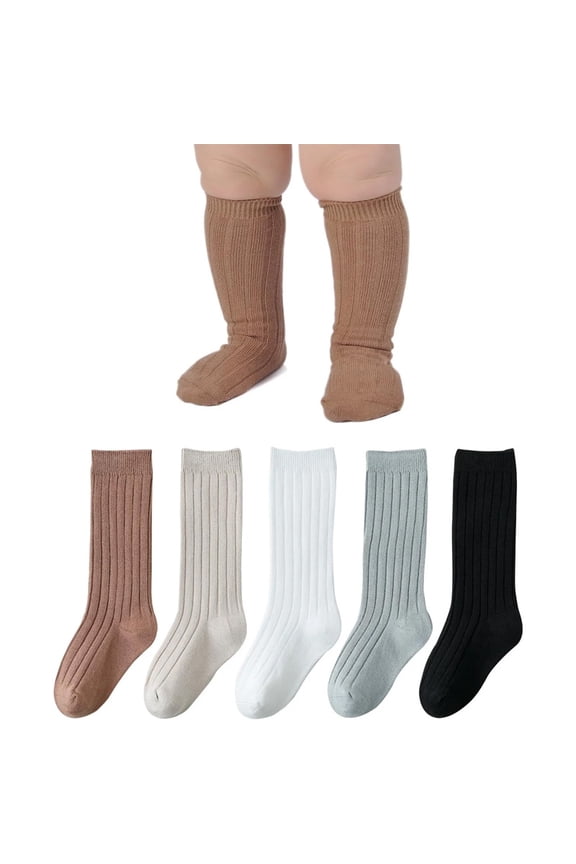 2026 New Baby Girl Socks Baby Knee High Socks Seamless Ribbed/Cable Knit Socks for Newborn Infant Toddler for Daily Wear, Sleep, Play, Outing