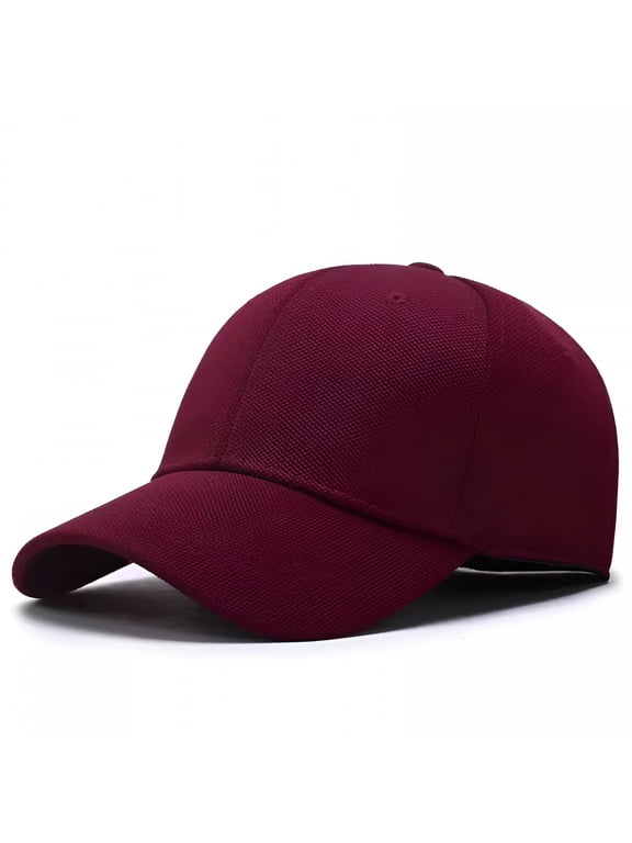 2026 New Baseball Hat Stretch Men Woman Fitted Closed Elasticity Flexible Flex Caps Hats for Casual,Street,Travel,Sports,Outdoor Claret