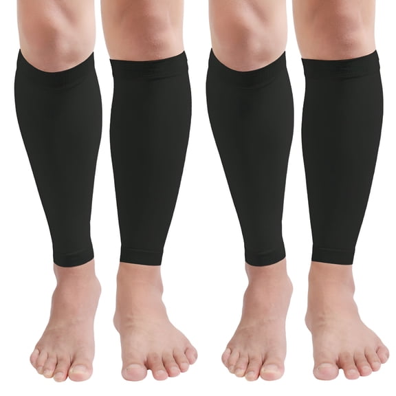 TELOLY 2026 New Calf Compression Sleeves for Men and Women,(2 Pairs) for Running,Sports,Workouts,Recovery,Cycling,Gym,Training,Black L/Xl