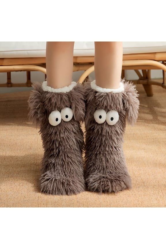 2026 New Christmas WomenS Fuzzy Sleeping Socks,Soft Warm Floor Socks with Non-Slip Grip-Cute Fashion Home Socks,Thoughtful Holiday Stocking Stuffer Gift for Mom,Winter Cozy Slipper Socks
