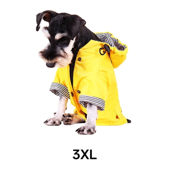 TELOLY 2026 New Dog Clothes Thermal Insulation Dog Jacket Adjustable Fit Water-Resistant Material Pet Costumes Yellow Xxxl for Cold Weather Rainy Days Outdoor Adventures Winter Walks Pet Protection.