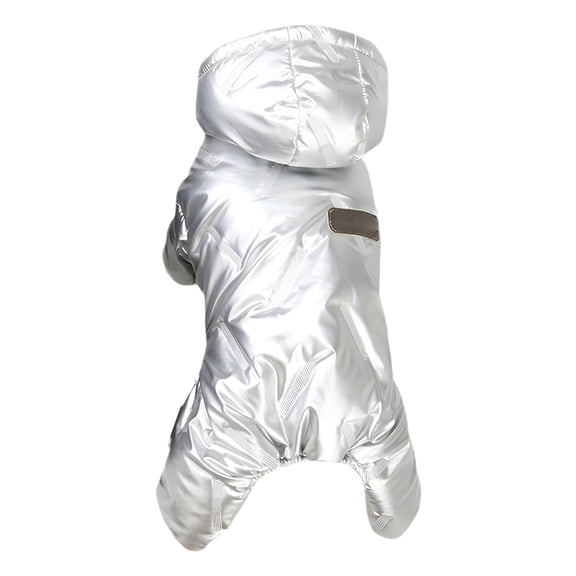 TELOLY 2026 New Dog Snowsuit Easy Movement Dog Puffer Jacket Perfect Fit Dog Winter Coat for Walks Outdoor Travel Silver M