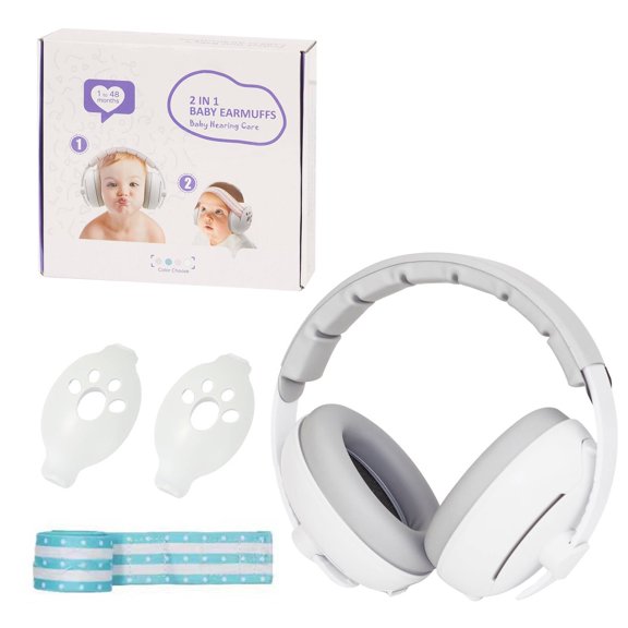 TELOLY 2026 New Ear Muffs for Noise Reduction Safe Ear Protection Earmuffs Comfortable Fit Noise Canceling Technology Ear Protection for Shooting Construction Travel White Blue