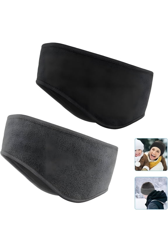2026 New Ear Warmers Headband,Fleece Earmuffs Running Headband Winter Ear Covers Moisture Wicking Ski Sport Headband for Men&Women Ear Warmers for Running (19.2 Inches,One Size,Cycling)