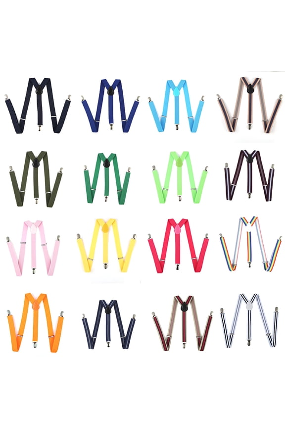 2026 New Elastic Y-Shape Braces Men'S Women'S Solid Color/Stripe Adjustable Suspenders, for Formal Wear, Casual Outfits, Work Attire, Weddings, Parties, Daily Use, Fashion Accessories