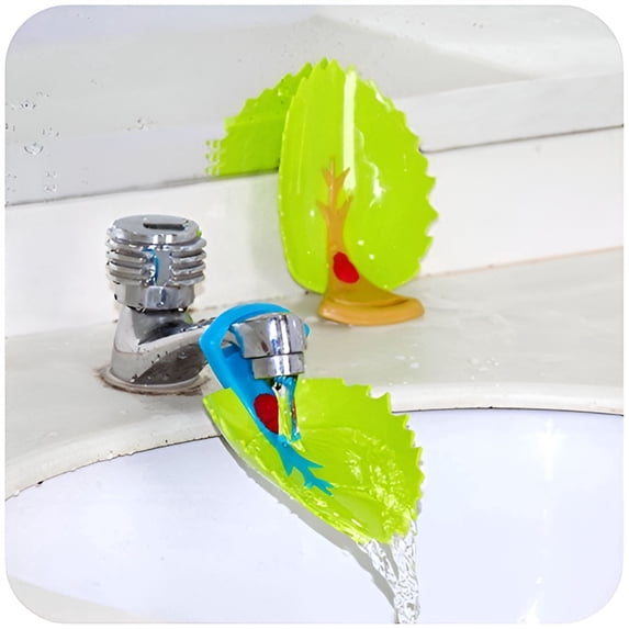 TELOLY 2026 New Faucet Cover,Leaf Design Safety Faucet Extender for Children Toddler Kids Hand Washing Baby Kids Hand Wash Helper Bathroom Sink(2Pcs/Pack)