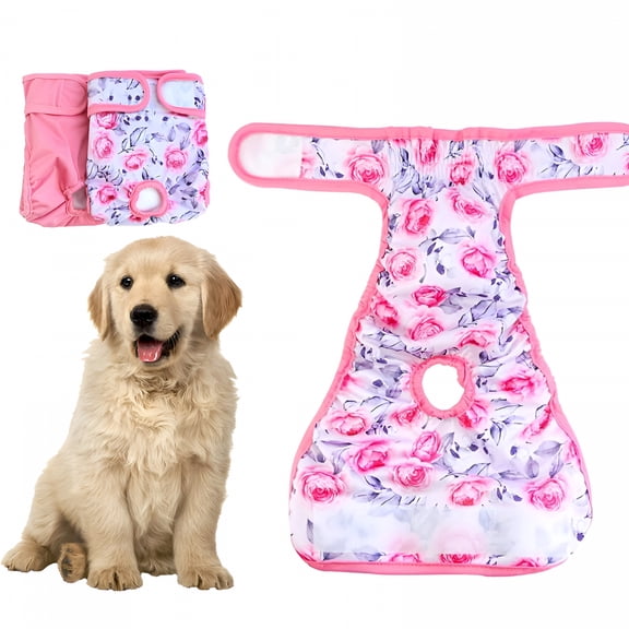 TELOLY 2026 New Female Dog Diaper Absorbent Reusable Menstruation Pants Dog Underwear Pet Physiological Pants for Home, Travel, Vet, Training, Outdoor