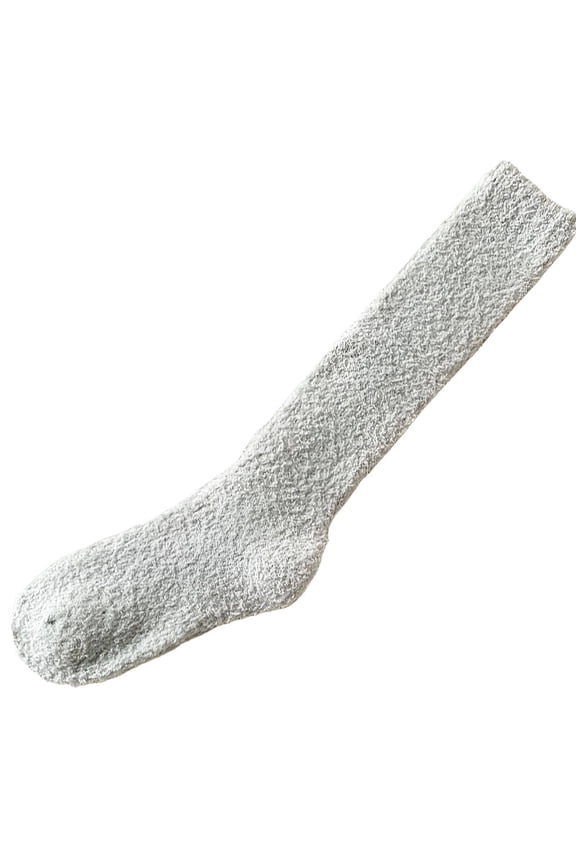 2026 New Fuzzy Socks for Women Fluffy Silky Feel Boot Socks for Women Luxurious Velvet Touch Knee High Socks Gray for Lounging Winter Wear Cozy Nights Gift Giving