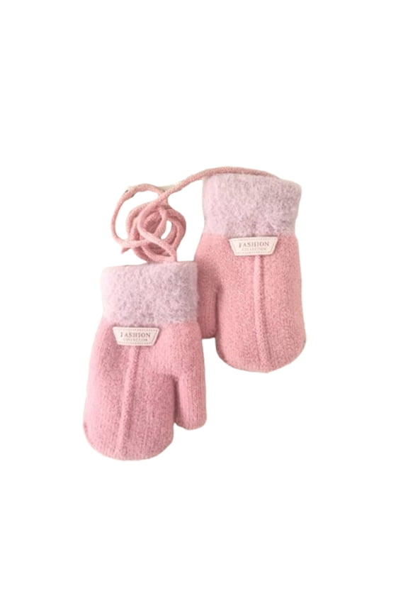 2026 New Gloves Full of Fun Winter Gloves Adds A Touch Fleece Lined&Thick Kids Gloves Pink for Outdoor Play Winter Sports School Hiking Travel Snowball Fights